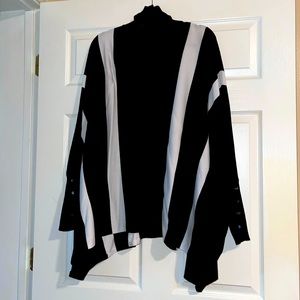 black/white tunic turtle neck